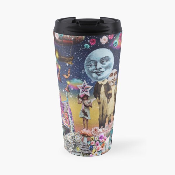 Under The Floral Moon Travel Mug