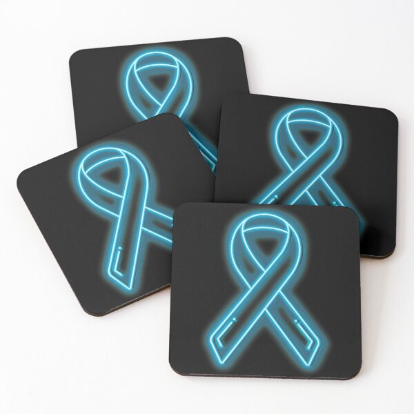 Item preview, Light Blue Neon Awareness Ribbon designed and sold by Elle  Hazlett.
