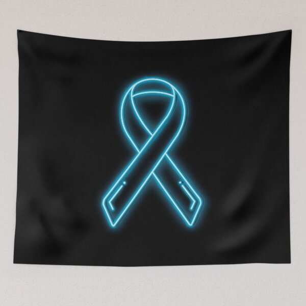 Item preview, Light Blue Neon Awareness Ribbon designed and sold by Elle  Hazlett.