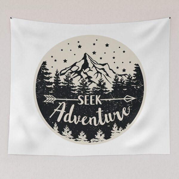 Item preview, Seek Adventure distressed graphic designed and sold by CompassandCrate.