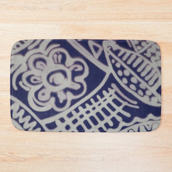 Item preview, African Discharge Geometric in Navy and Cream designed and sold by Leslie Rogers Todder.