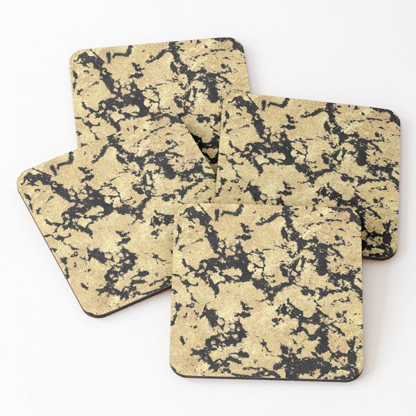 Item preview, Trendy Modern Gold Black Glitter Marble Image designed and sold by InovArtS.
