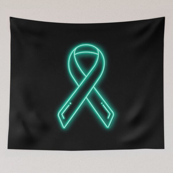 Item preview, Teal Neon Awareness Ribbon designed and sold by Elle  Hazlett.
