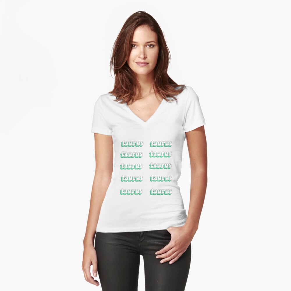 Item preview, Fitted V-Neck T-Shirt designed and sold by sescobar5678.