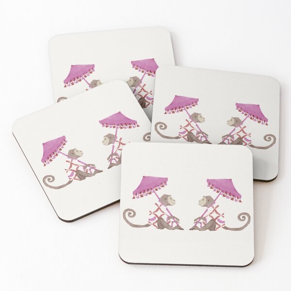 Item preview, watercolor chinoiserie chic monkey, chinoiserie chic pattern designed and sold by blackcatgraphic.