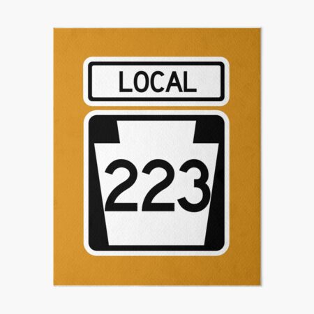 Pennsylvania State Route 223 (Area Code 223) Art Board Print