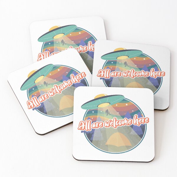 Item preview, Camp and the UFO with colorful sky designed and sold by fizi40.