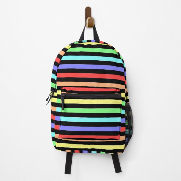 Item preview, Basic Chunky Stripes - Rainbow on Black designed and sold by TheFrostedDonut.