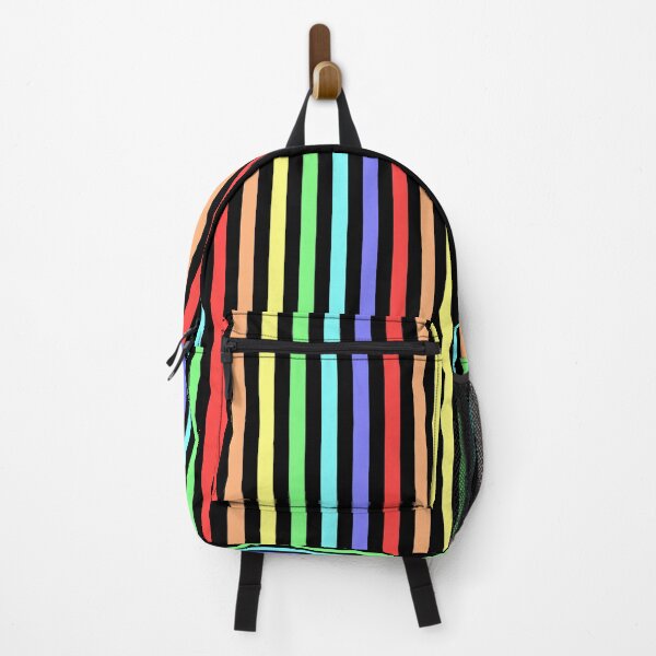 Item preview, Basic Vertical Stripes - Rainbow on Black designed and sold by TheFrostedDonut.