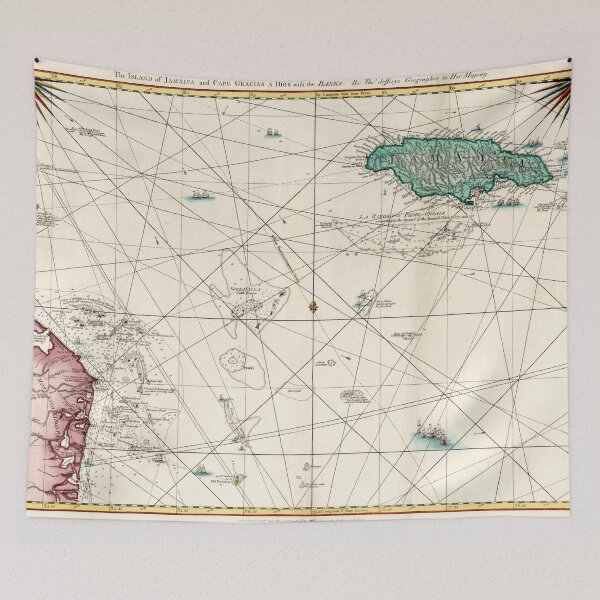 Item preview, Vintage Jamaica & Cape Gracias Map (1775) designed and sold by BravuraMedia.
