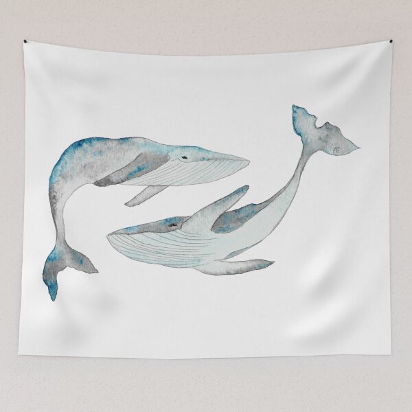 Item preview, Dancing Whales designed and sold by María Casas Watercolour Designs.