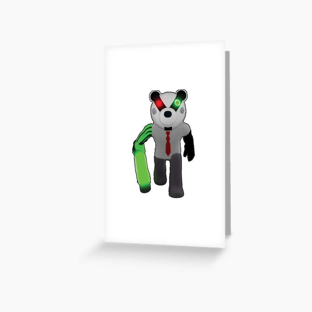 Badgy Piggy Roblox Roblox Game Piggy Roblox Characters Greeting Card By Affwebmm Redbubble - roblox piggy chainsaw