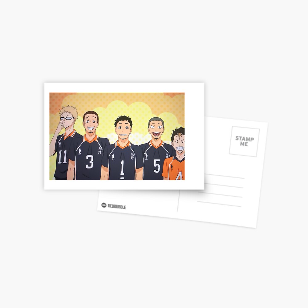 Carte De Vœux Haikyuu Karasuno Sourire Par Casattrophic Redbubble