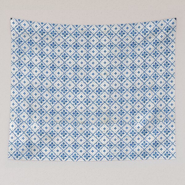 Item preview, Indigo Blue Lattice Pattern designed and sold by Lynnea Washburn.
