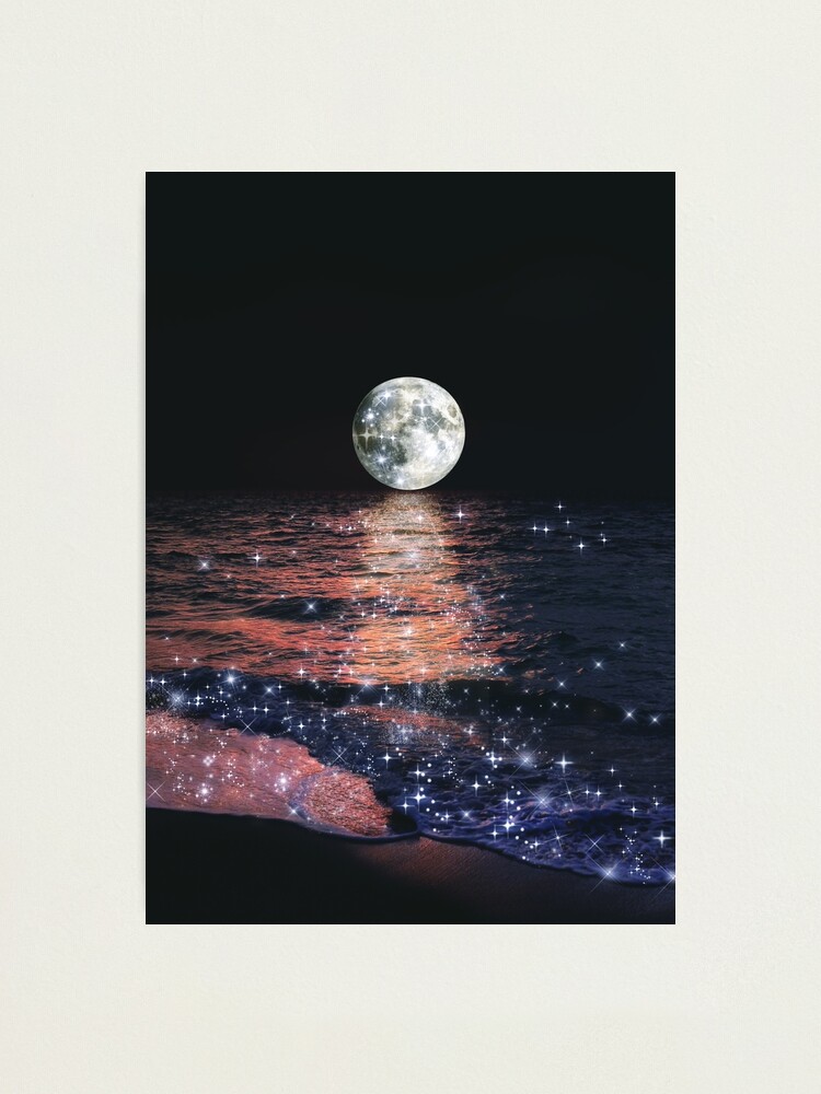 Alternate view of Floating in the moon's evening glow Photographic Print