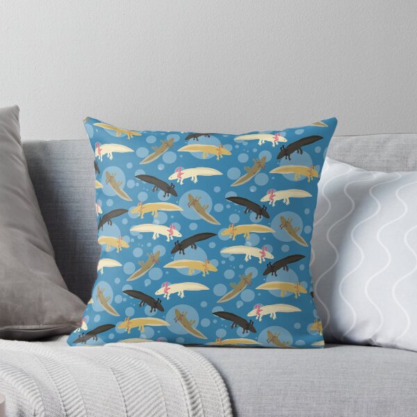Axolotl Pattern Throw Pillow
