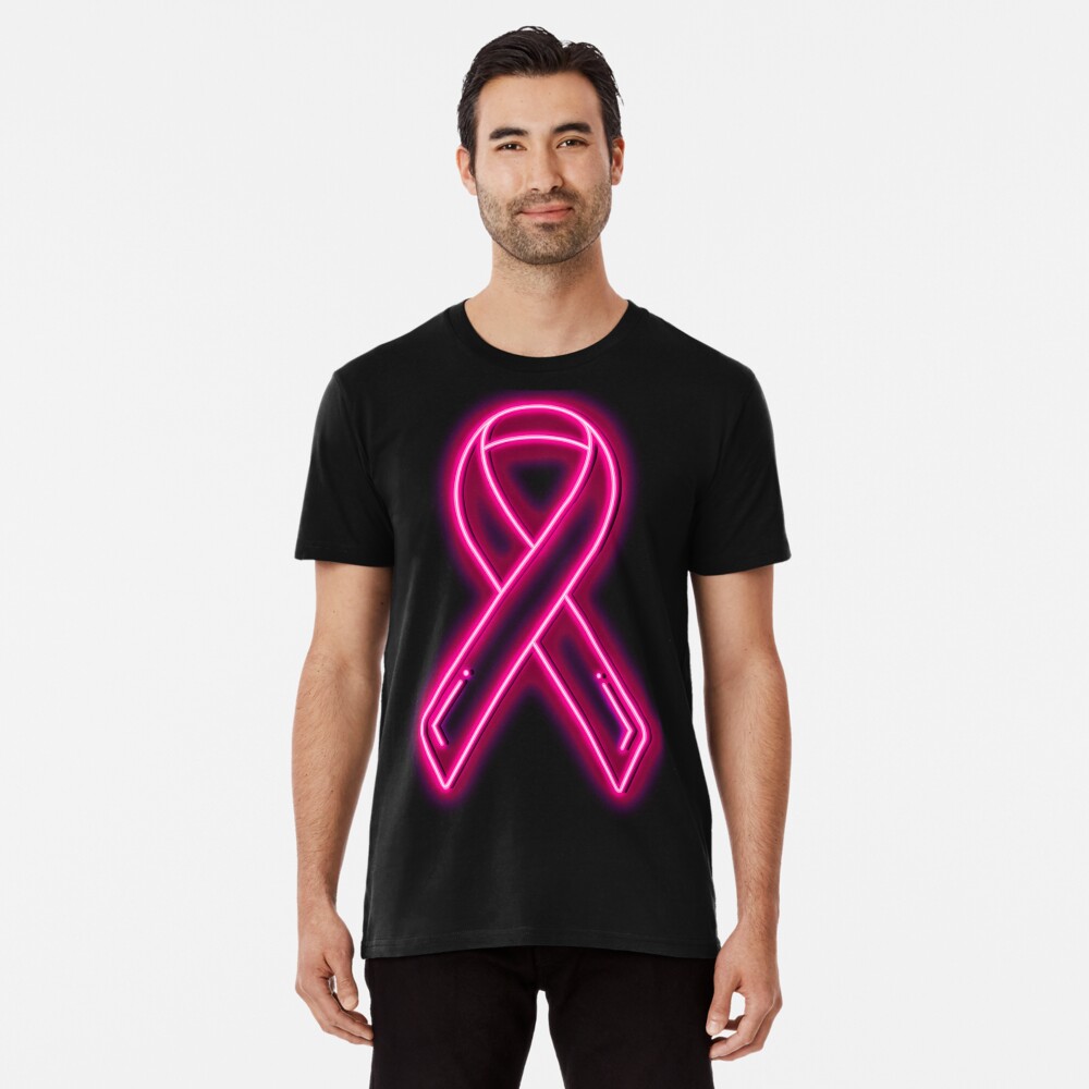 Light Pink Neon Awareness Ribbon Poster for Sale by Elle Hazlett