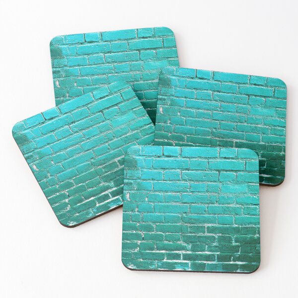 Item preview, Turquoise Blue Bricks designed and sold by Bright and Shiny NYC.
