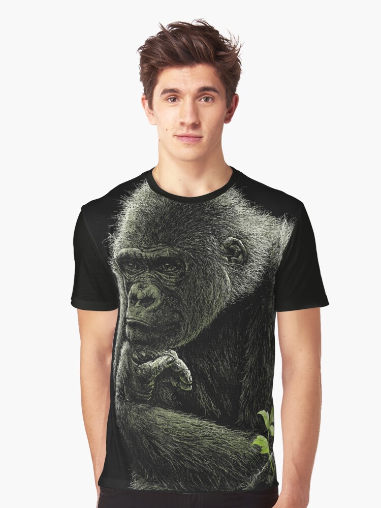 Thumbnail 1 von 5, Grafik T-Shirt, … TO THINK (GORILLA) designt und verkauft von RolandStraller.