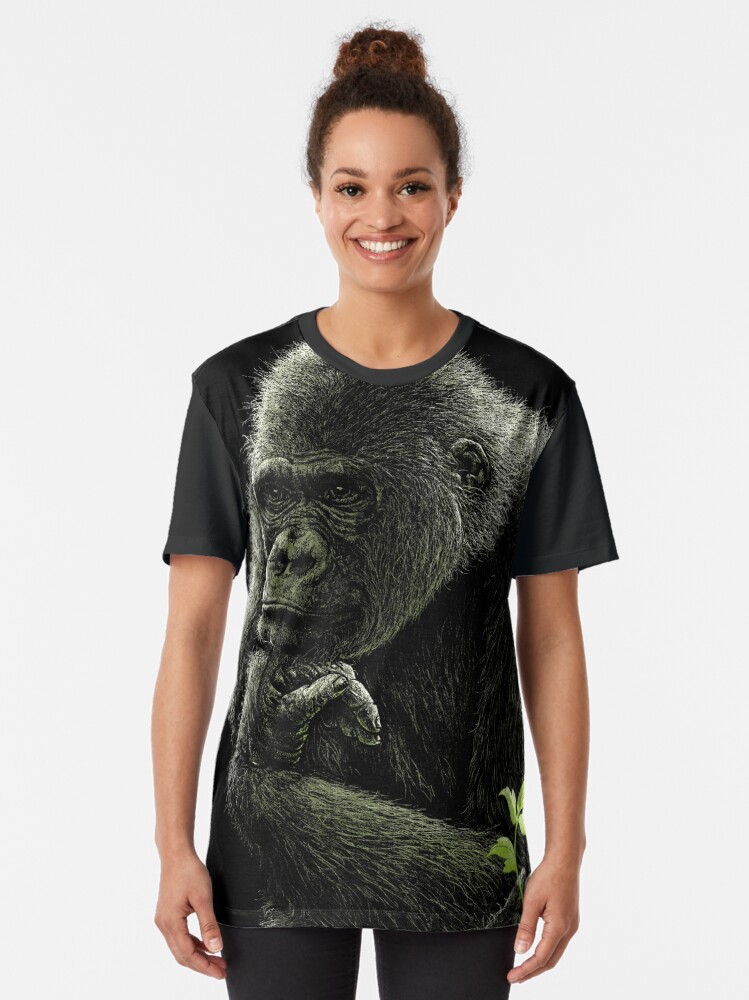 Thumbnail 2 von 5, Grafik T-Shirt, … TO THINK (GORILLA) designt und verkauft von RolandStraller.