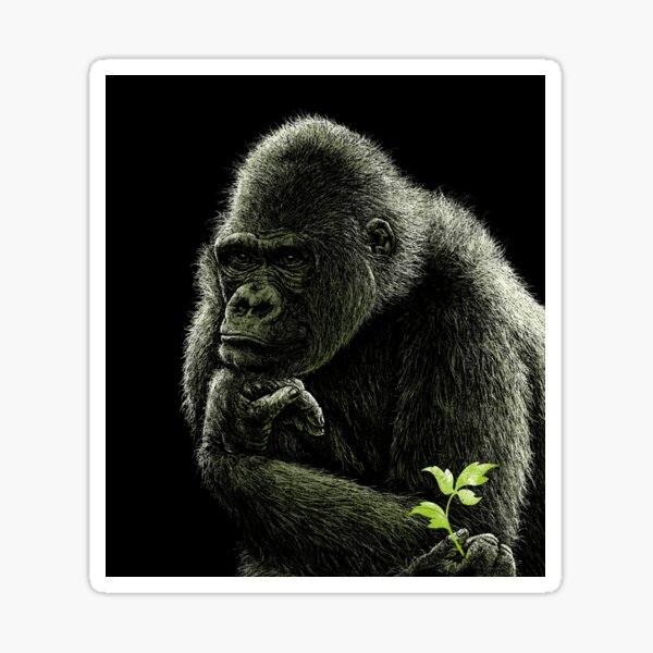 … TO THINK (GORILLA) Sticker