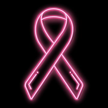 Light Pink Neon Awareness Ribbon Poster for Sale by Elle Hazlett