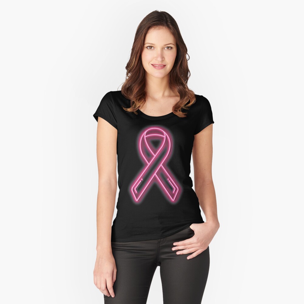 Light Pink Neon Awareness Ribbon Poster for Sale by Elle Hazlett