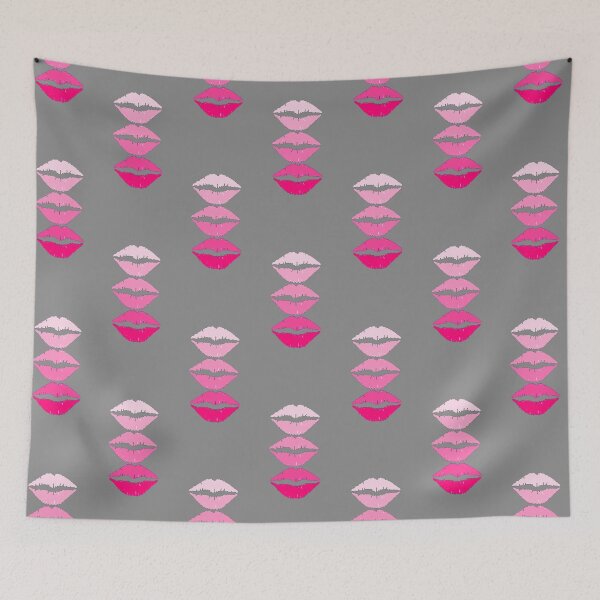 Item preview, Stacked Pink Gradient Kiss Lips designed and sold by byemma.