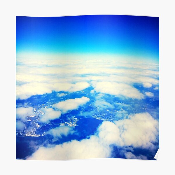 Airline Flying Above The Clouds High In The Aeroplane View Of Sky