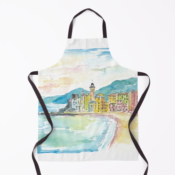 Item preview, Camogli Beach with Historic Italian Town Center designed and sold by artshop77.