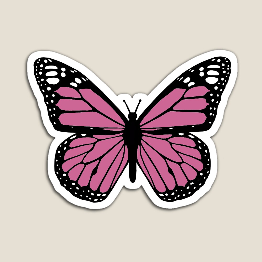 Pink Butterfly  Sticker for Sale by daisystickers <3