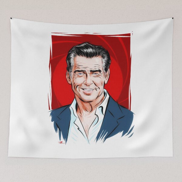 Item preview, Pierce Brosnan - An illustration by Paul Cemmick designed and sold by TIGERDAVER.