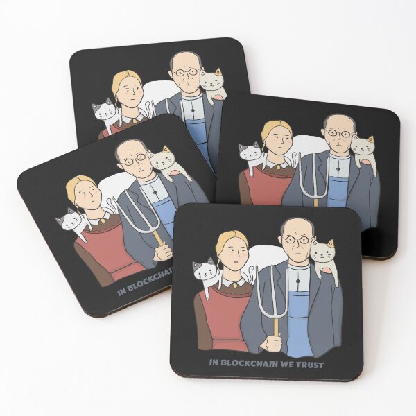 Item preview, American Gothic In Blockchain We Trust designed and sold by ShineEyePirate.
