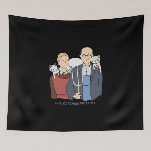 Item preview, American Gothic In Blockchain We Trust designed and sold by ShineEyePirate.