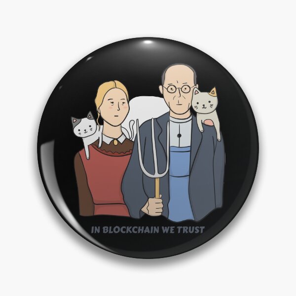 Item preview, American Gothic In Blockchain We Trust designed and sold by ShineEyePirate.