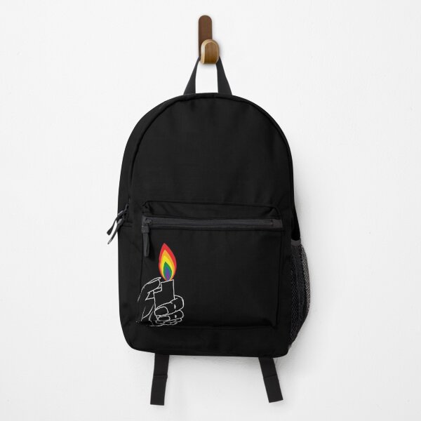 Item preview, Pride Rainbow Lighter Flame In Hand Black designed and sold by forfun-art.