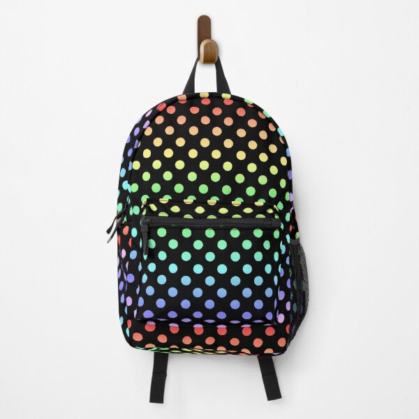 Item preview, Polka Dots - Rainbow Gradient on Black designed and sold by TheFrostedDonut.