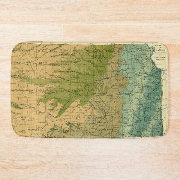 Item preview, Vintage Geological Map of Kansas (1908) designed and sold by BravuraMedia.