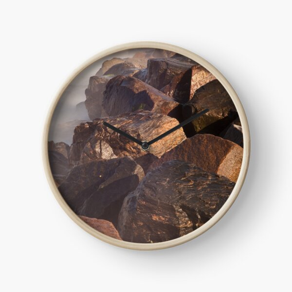 Ramsgate Harbour Rocks (Portrait Format) Clock