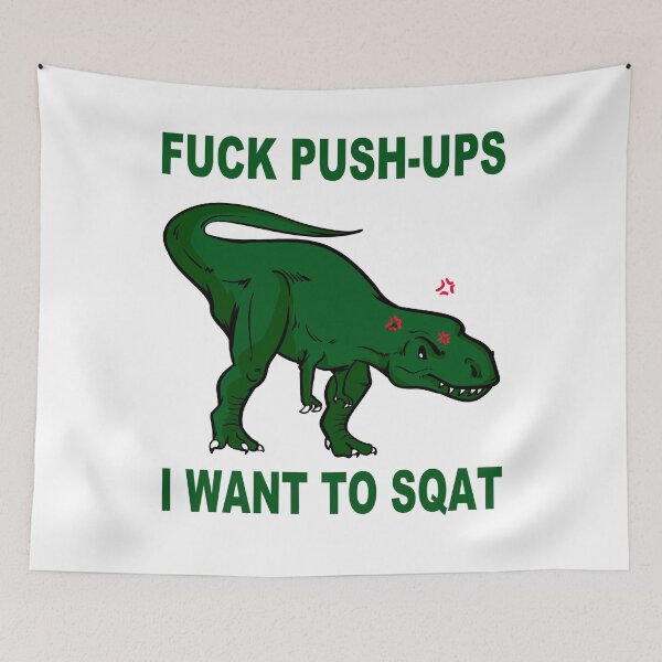 Item preview, T-Rex Trex Gym Fitness Sport Squat Pushups designed and sold by Dsigns.