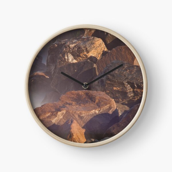 Ramsgate Harbour Rocks (Landscape Format) Clock