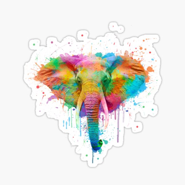 Watercolor elephant Sticker