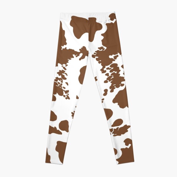 Brown Cow Print Leggings for Sale by Femme Pod