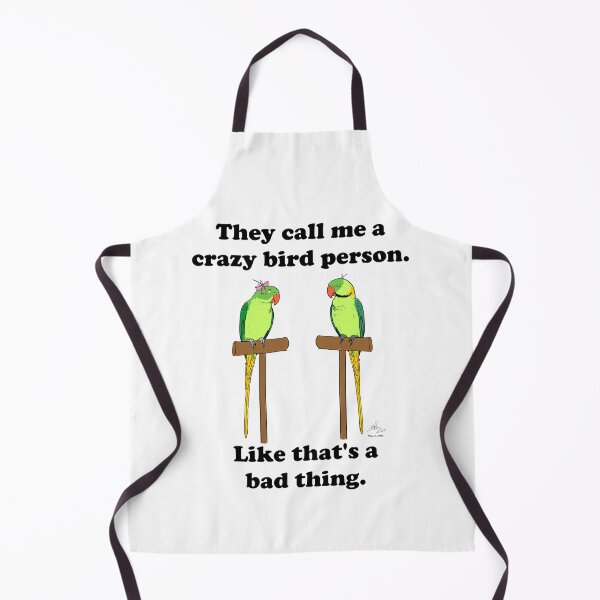 Item preview, Crazy Bird Person with Indian Ring Neck Parrots designed and sold by Laughing Parrot Studio.
