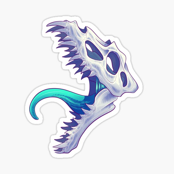 Item preview, Roaring Skull with Blue Tongue designed and sold by dogwashitbycar.