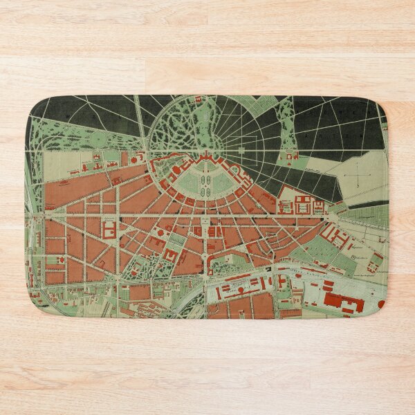 Item preview, Vintage Karlsruhe Germany Map (1876) designed and sold by BravuraMedia.