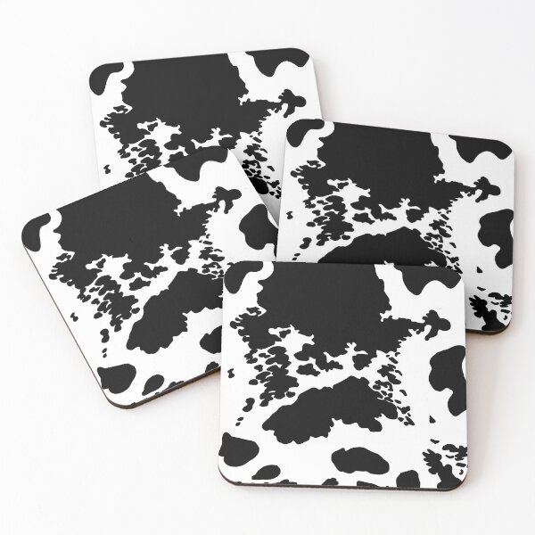 Item preview, Black and White Cowhide Print Pattern designed and sold by Aryeh Studio.