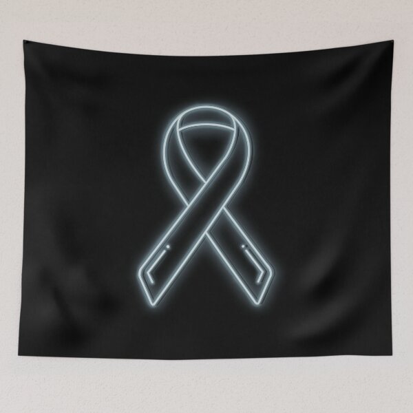 Item preview, Silver Neon Awareness Ribbon designed and sold by Elle  Hazlett.