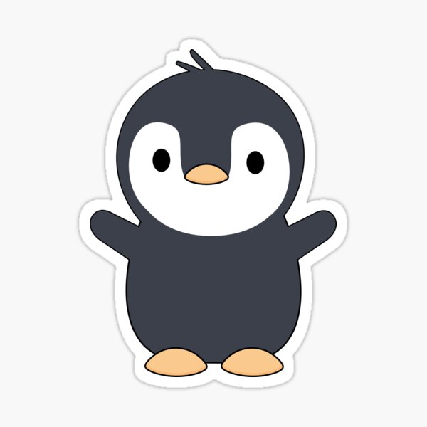 Cute Baby Penguin Cartoon Sticker