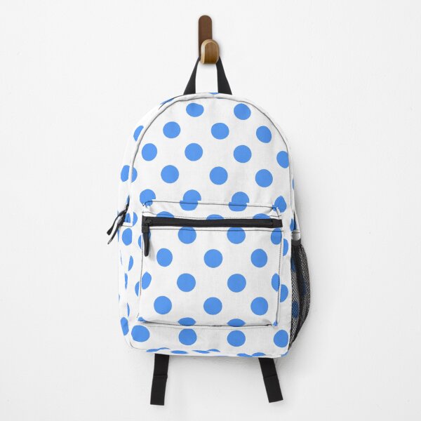 Item preview, White with Sky Blue Polka Dots designed and sold by TheFrostedDonut.